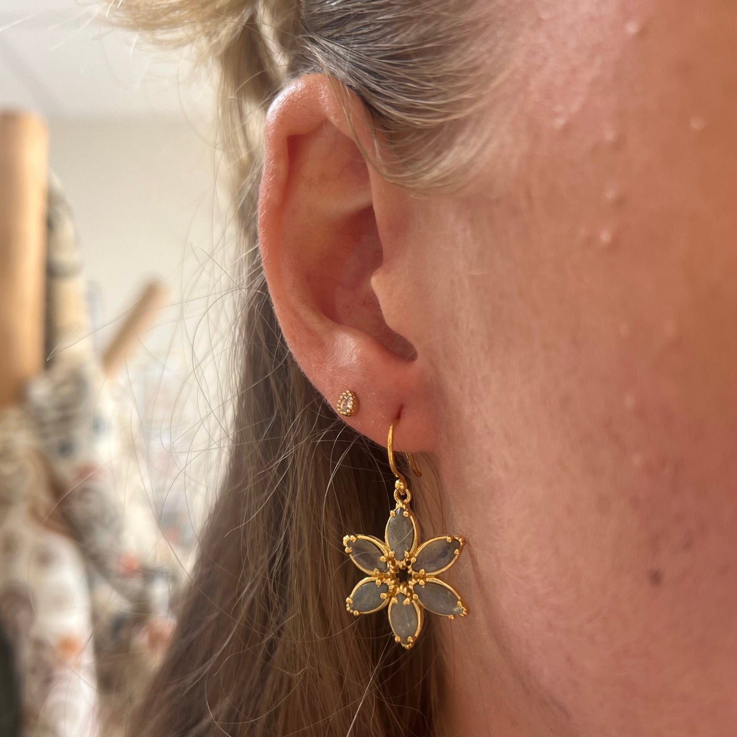 Boucles d'oreilles Fleurs Au fil de Lo