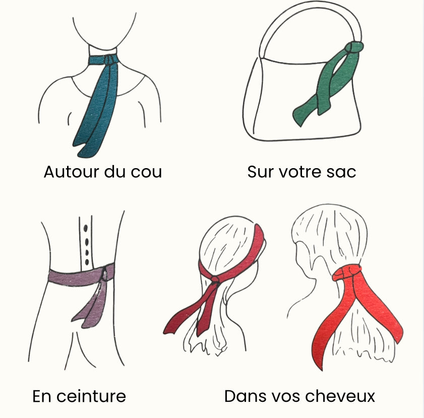 Bandeau en soie Corolle