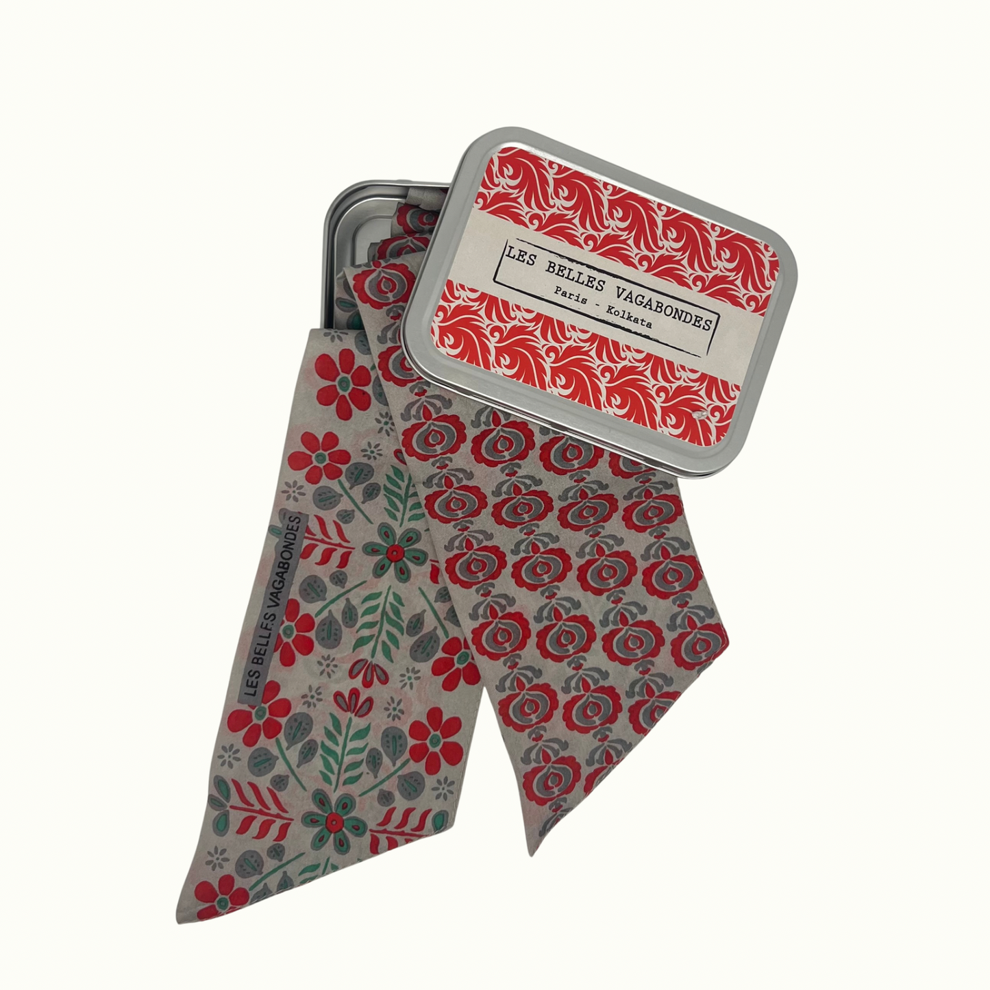 Bandeau en soie Ludmila Rouge de la marque Les Belles Vagabondes
