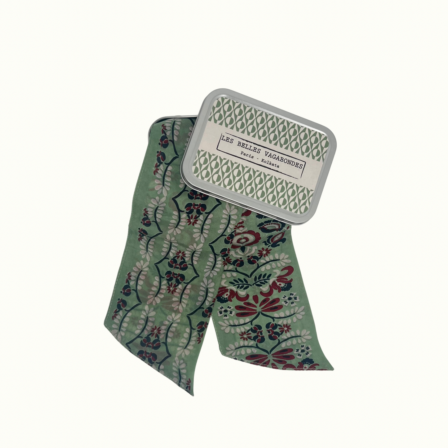 Bandeau en soie Sophia Kaki de la marque Les Belles Vagabondes