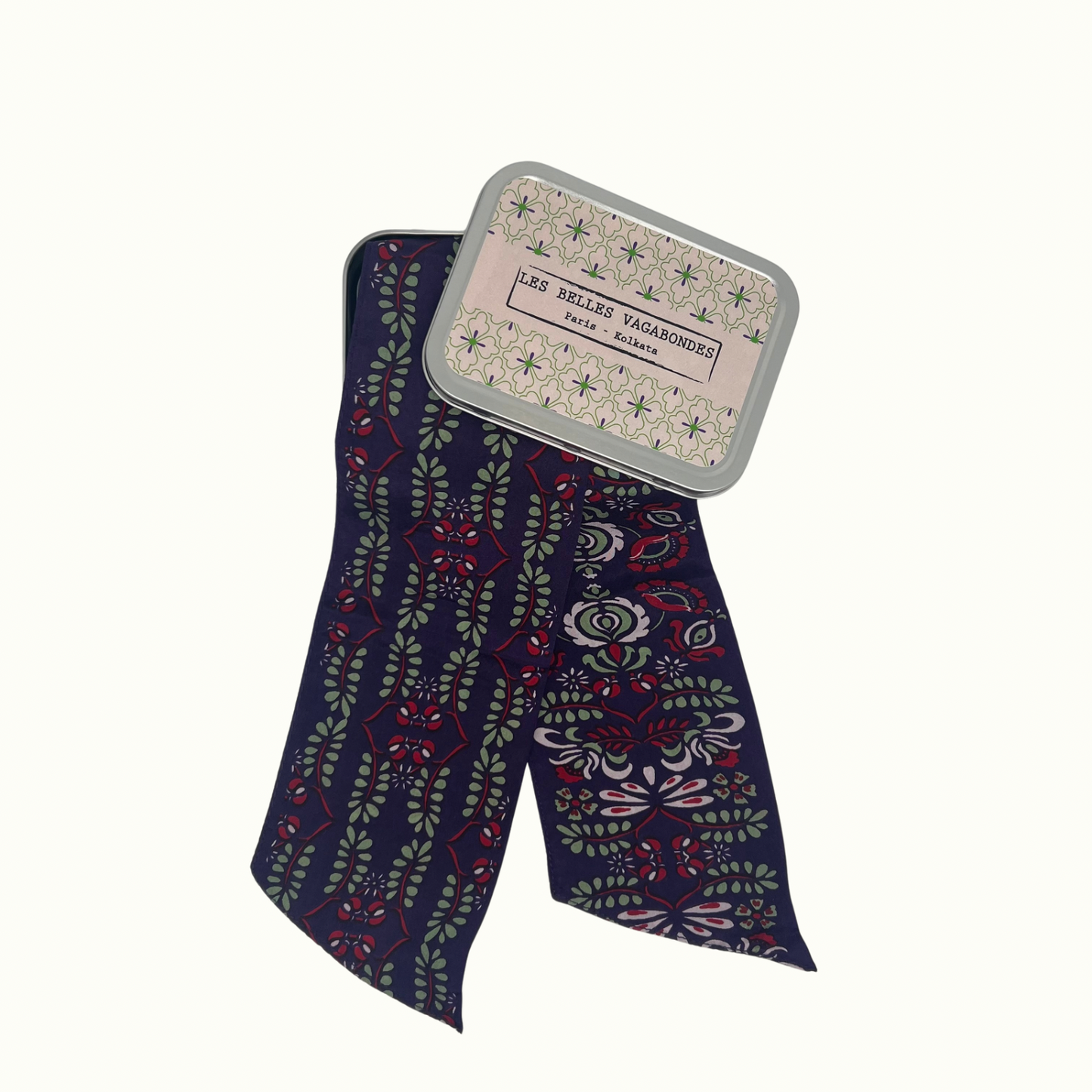 Bandeau en soie Sophia Prune de la marque Les Belles Vagabondes