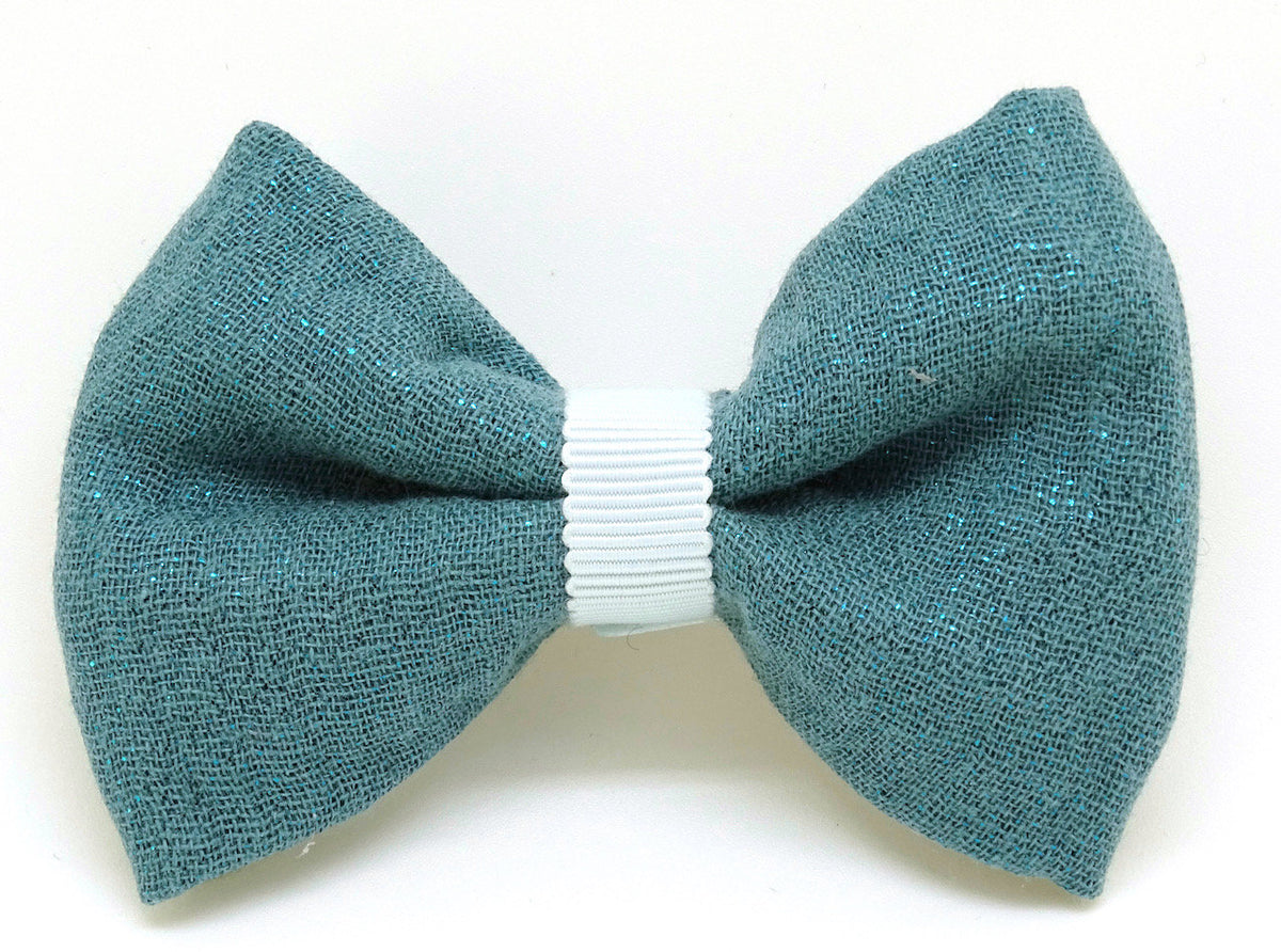 Barrette Noeud Paillettes Bleu, Au royaume des filles, Bijoux de cheveux pour enfant de plus de 3 ans, Noeud pour cheveux, idée de cadeau petite fille