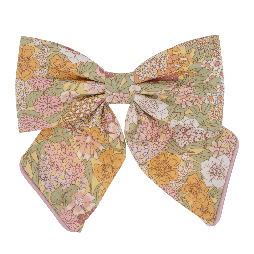 Barrette Noeud cheveux Rose