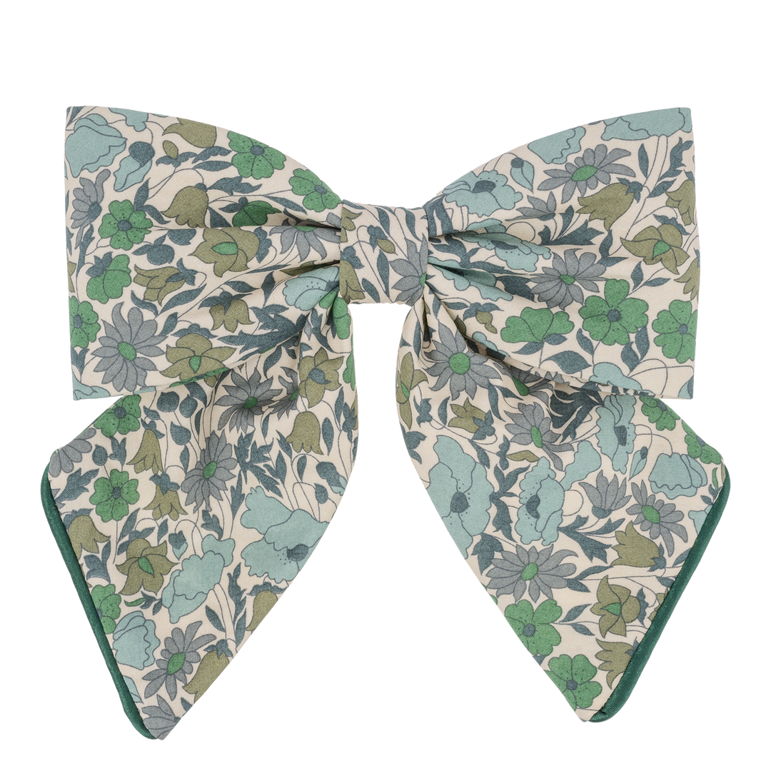 Barrette Noeud cheveux Vert