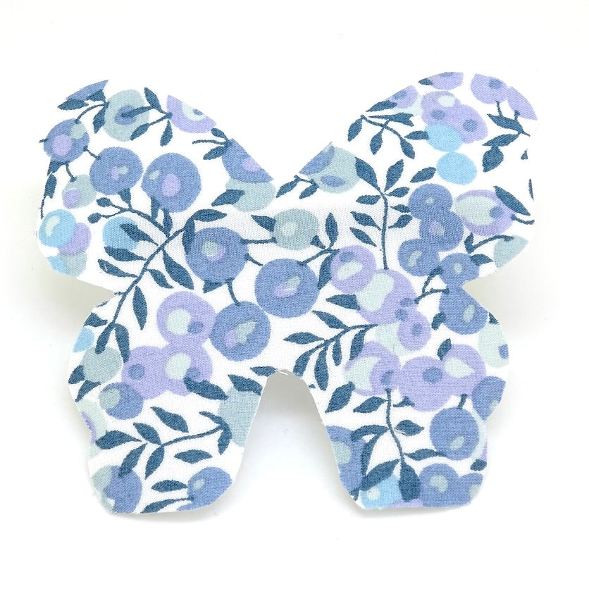 Barrette Papillon liberty, violet clair, Au royaume des filles, accessoire cheveux, barrette à clip, barrette petite fille, barrette liberty