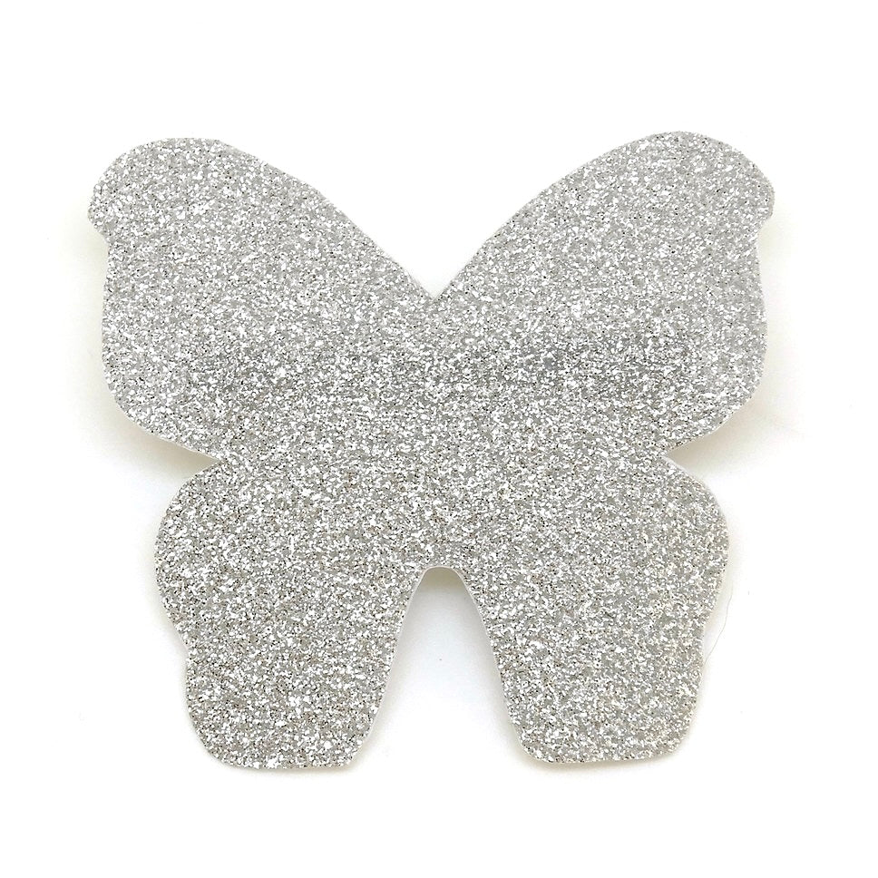 Barrette Papillon paillette argenté, Au royaume des filles, accessoire cheveux, barrette à clip, barrette petite fille, barrette liberty