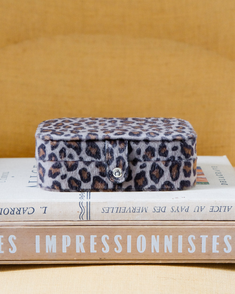 Boîte à bijoux Maison Scarlett, Modèle Brigitte, Velours ultra-doux, Léopard , boîte à bijoux de voyage , Boîte de rangement bijoux, A emporter dans sa valise