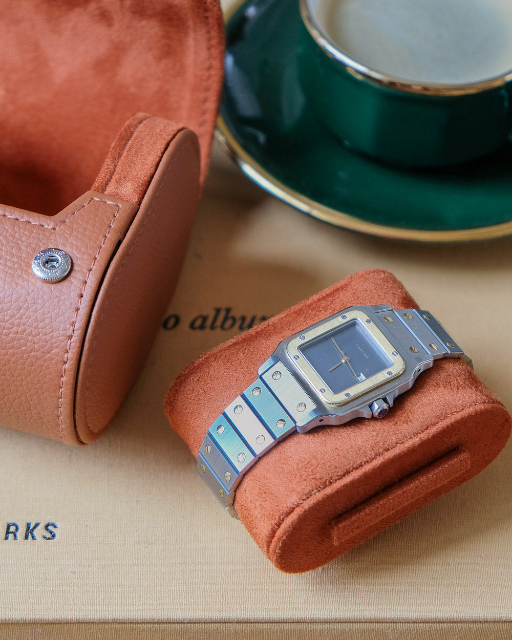 Boîte à montres James Maison Scarlett, Cuir marron, Boîte à montres de voyage, Rangement pour montres. Protection pour montres