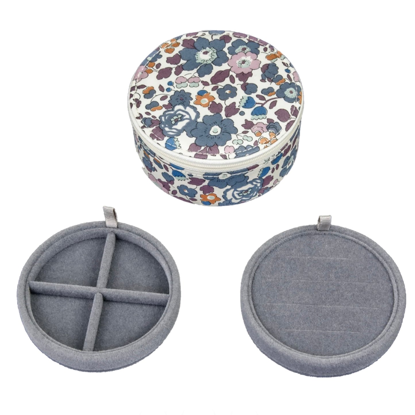 Boite à bijoux ronde violette de la marque bon dep