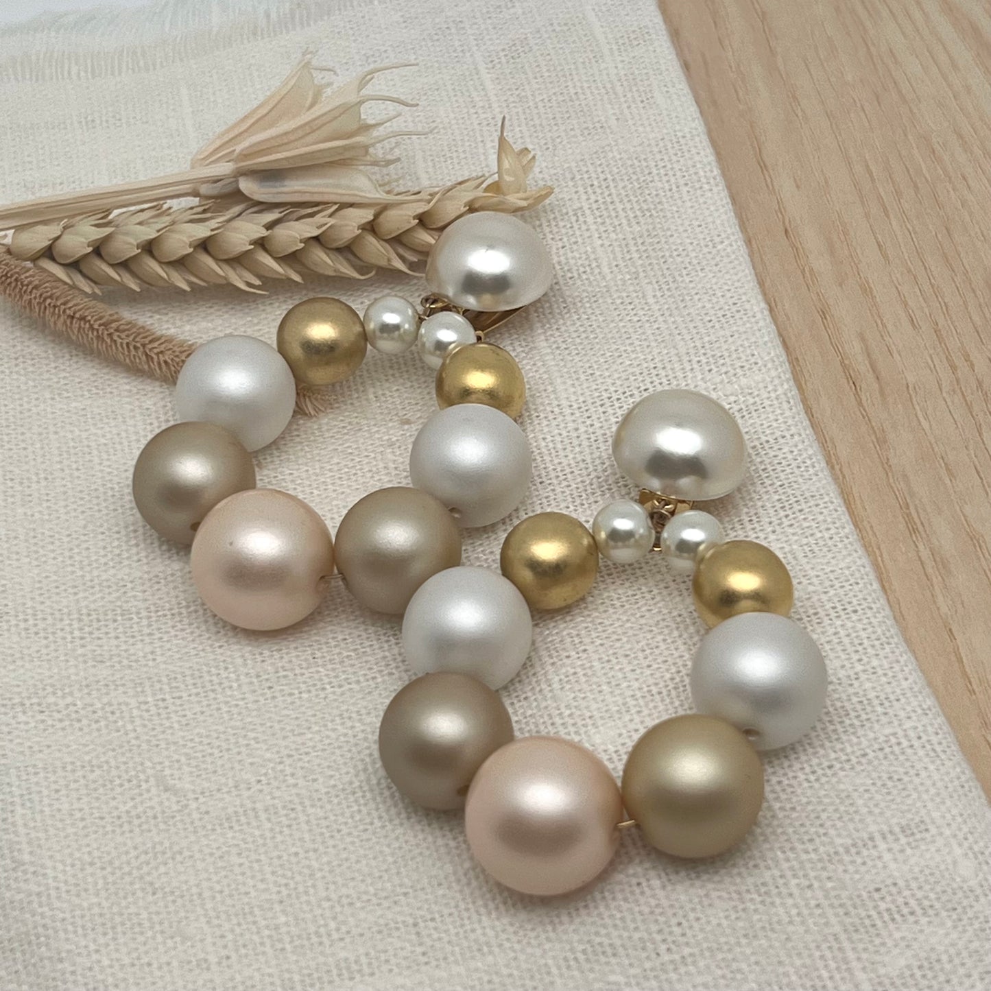 Boucles d'oreilles à clip Perla Francine Bramli