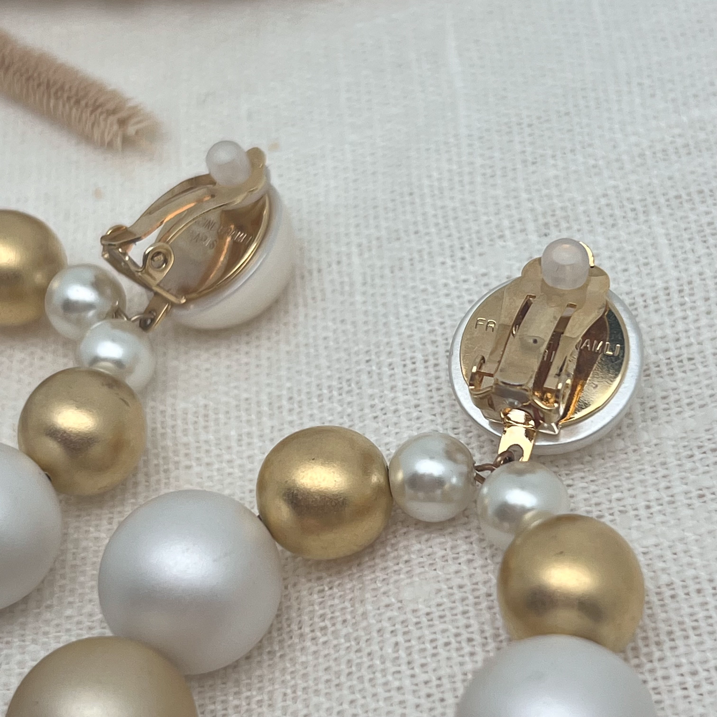 Boucles d'oreilles à clip Perla Francine Bramli