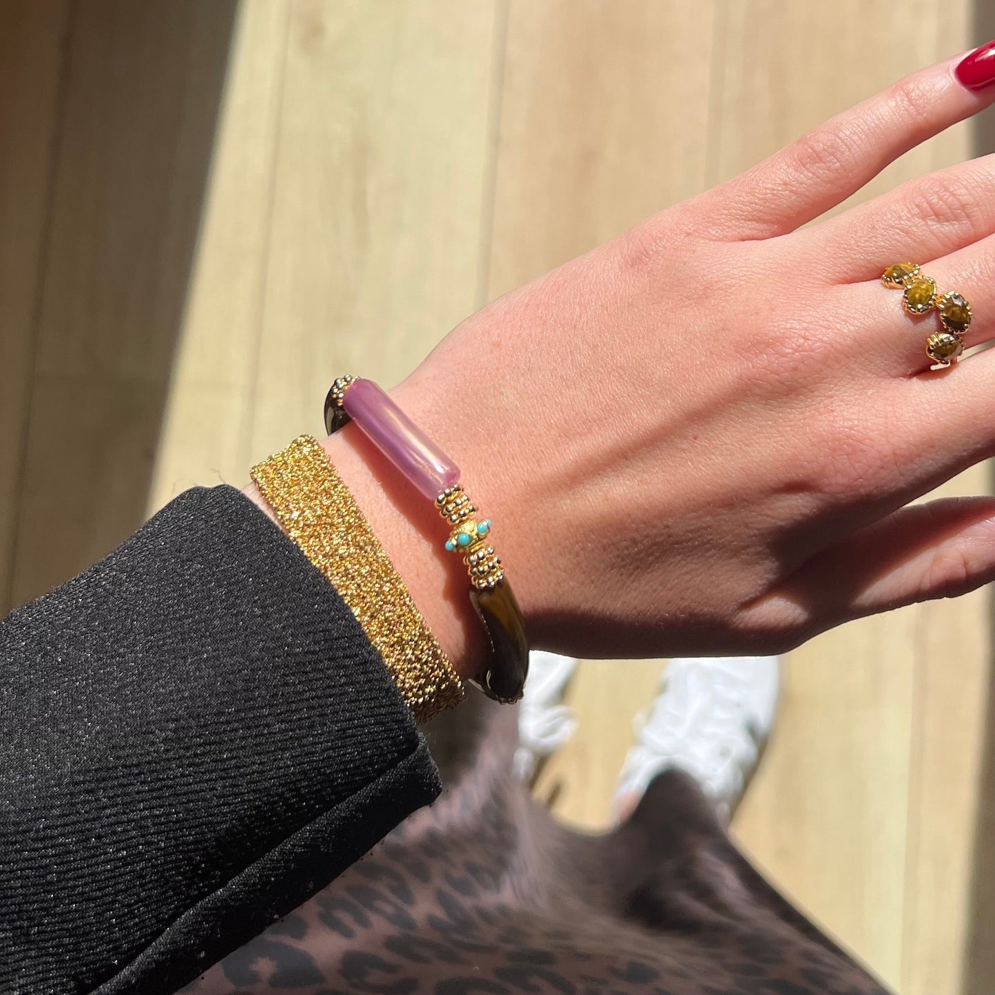 Bracelet Juhu Marron et Rose de la marque JUHU