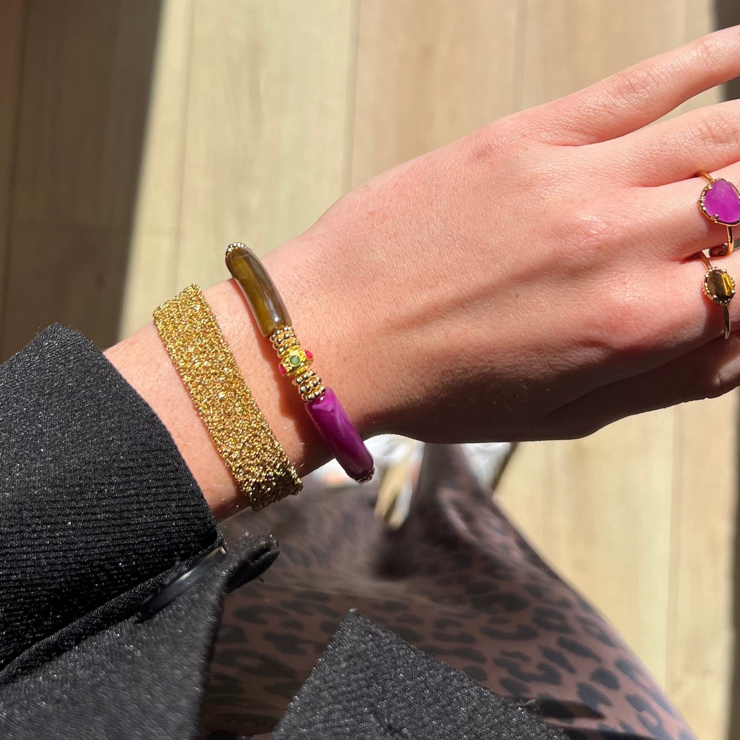Bracelet Juhu Marron et Violet de la marque JUHU