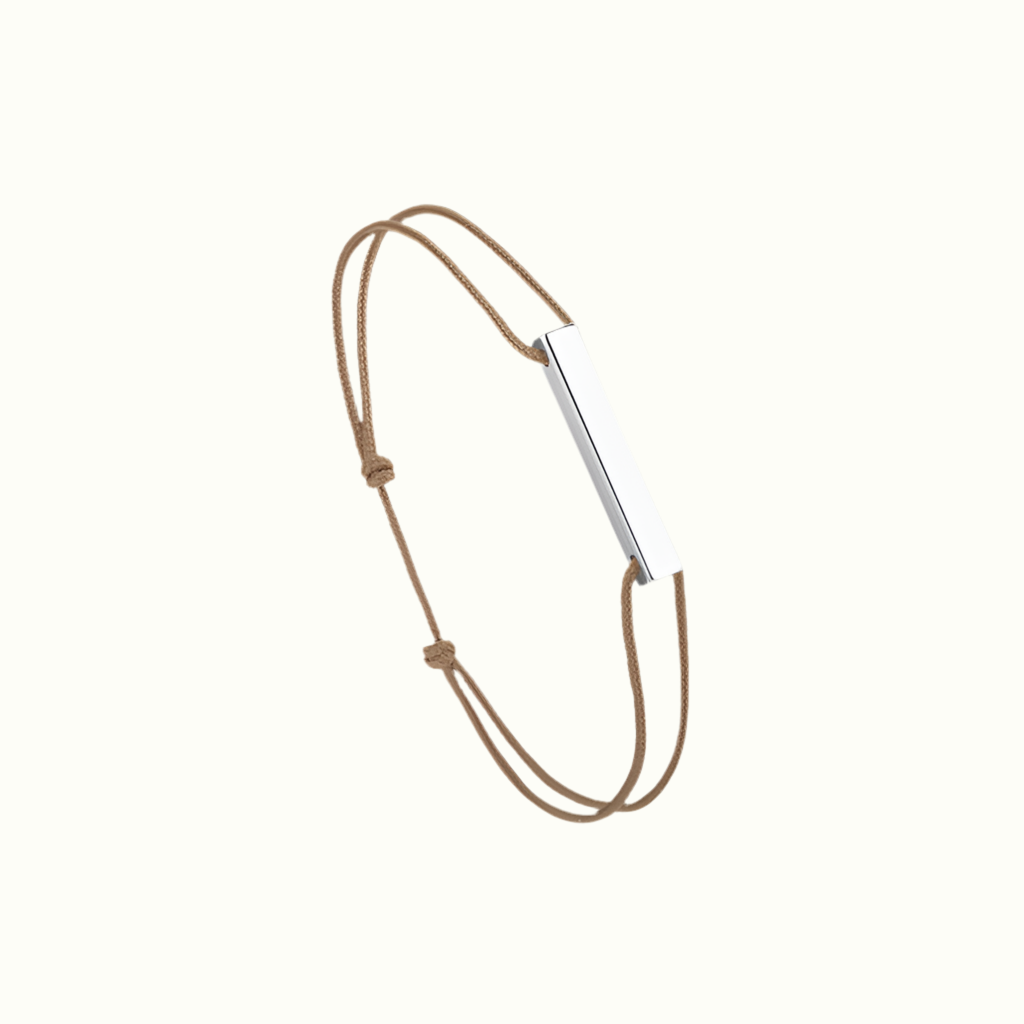 Bracelet barre en argent Beige Le Vent à la Française