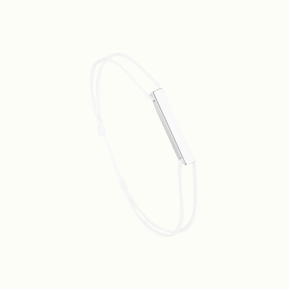 Bracelet barre en argent blanc Le Vent à la Française