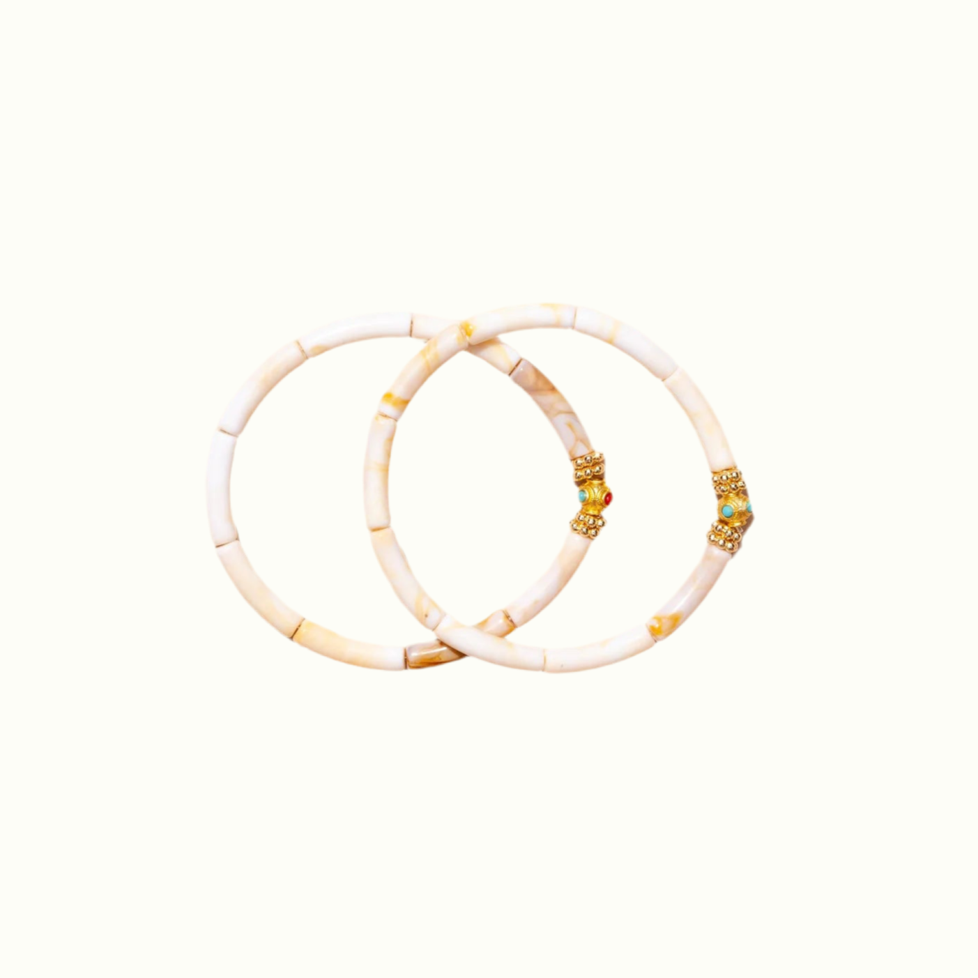 Bracelets Duo Full Blanc de la marque Juhu, Taille S et Taille M