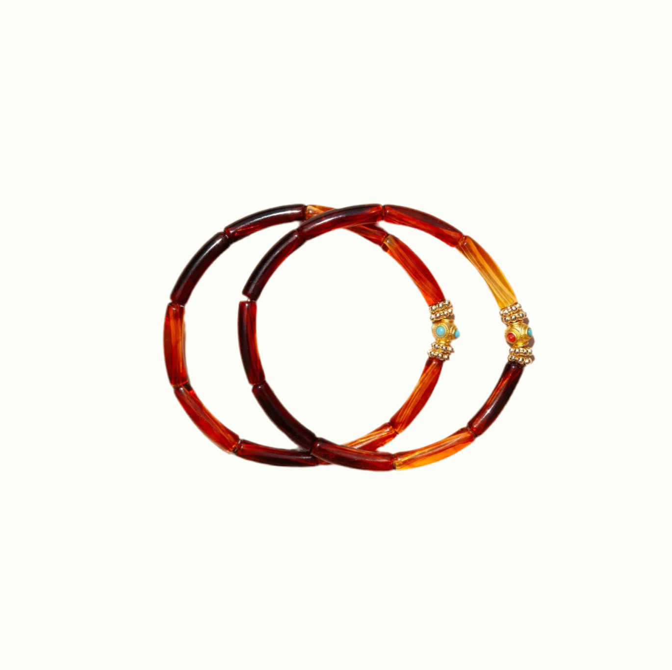 Bracelets Duo Full Marron de la marque Juhu, Taille S et Taille M