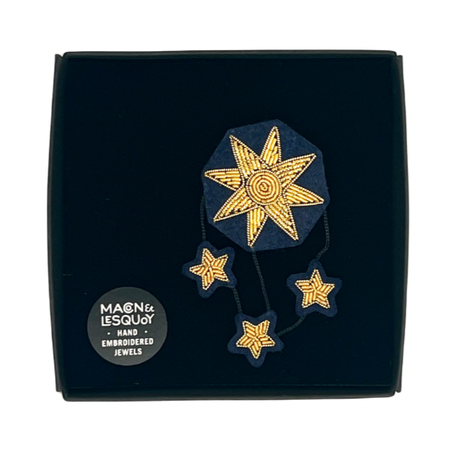 Broche soleil et pluie d'étoiles Macon&Lesquoy