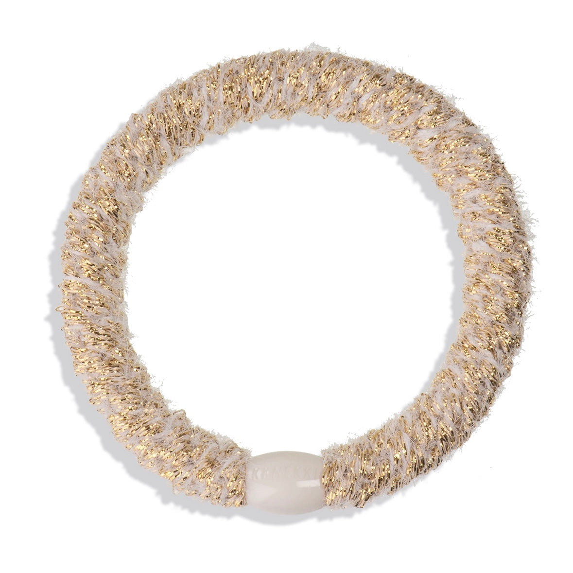 Chouchou Kknekki Doux Doré Blanc de la marque Kknekki, élastique pour cheveux, élastique protecteur, élastique pour tous types de cheveux