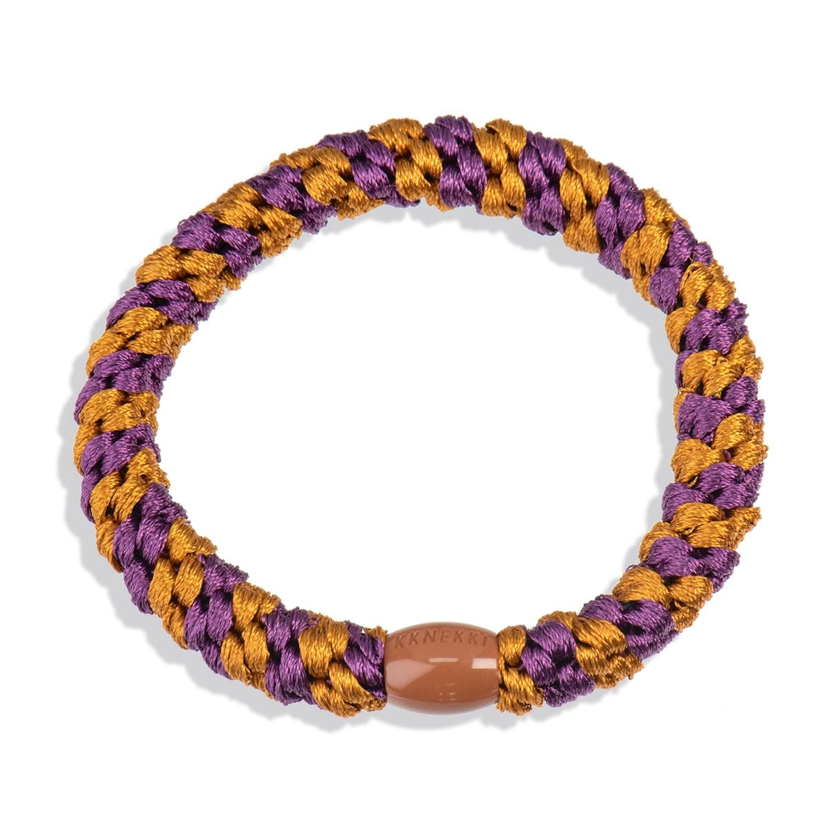Chouchou Kknekki Multicouleurs Violet - Orange de la marque Kknekki, élastique protecteur de cheveux