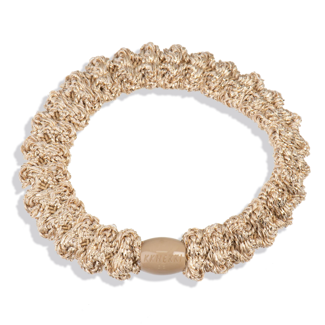 Chouchou Kknekki Lace beige de la marque Kknekki, élastique protecteur de cheveux