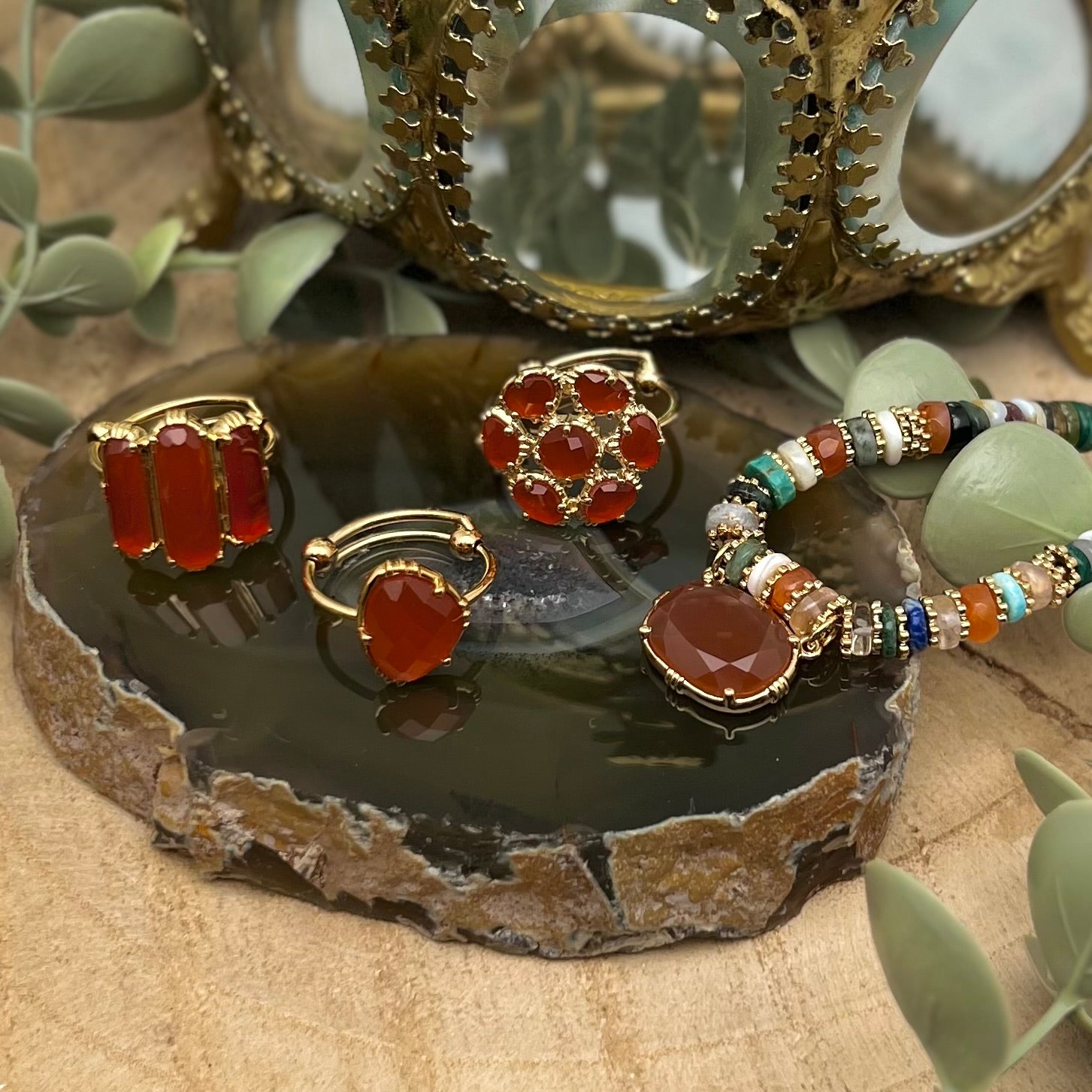 Collection bijoux en cornaline
