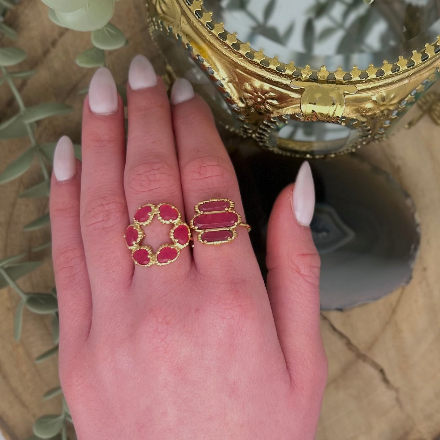 Collection bijoux en quartz fraise