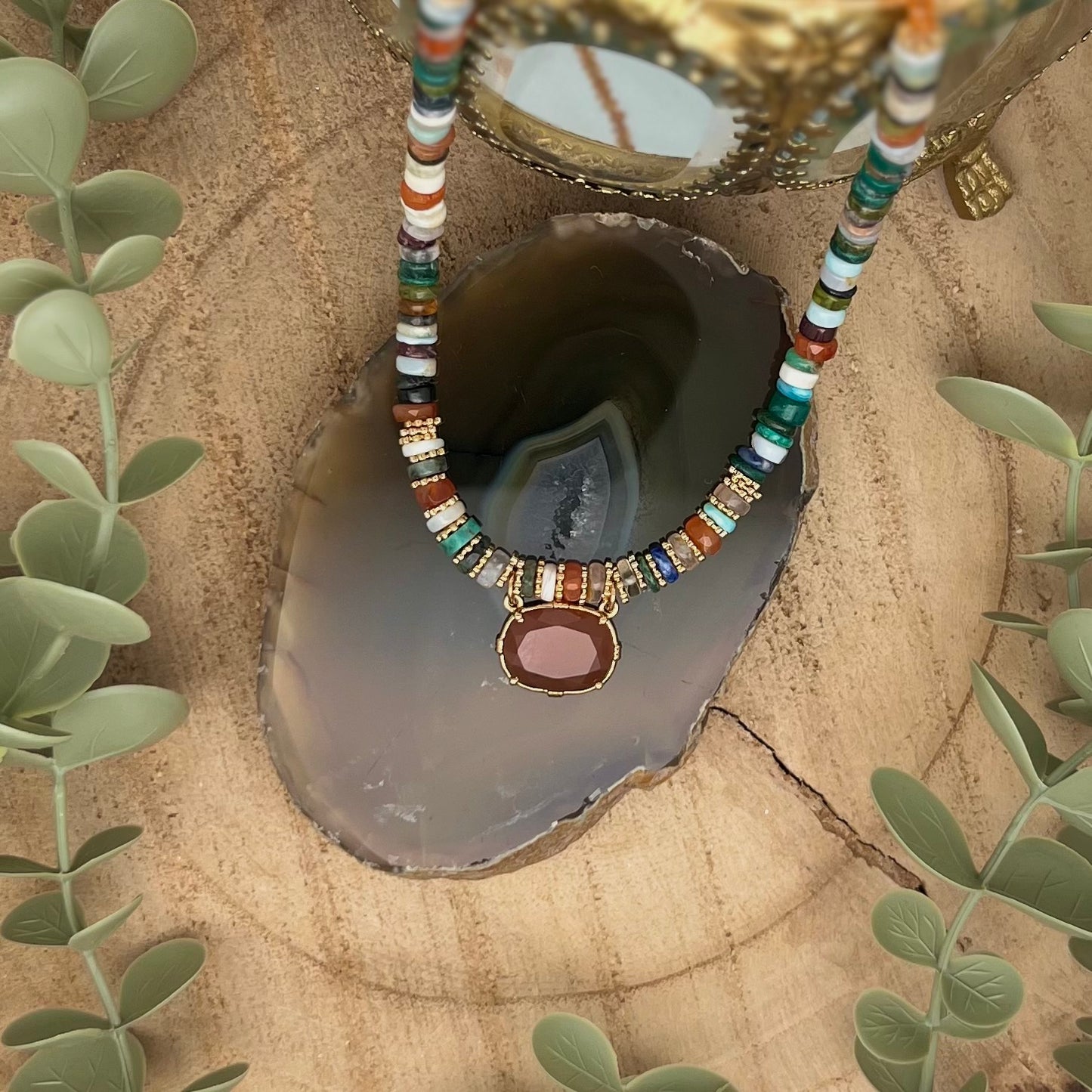 Collier Opéra Cornaline, au fil de lo