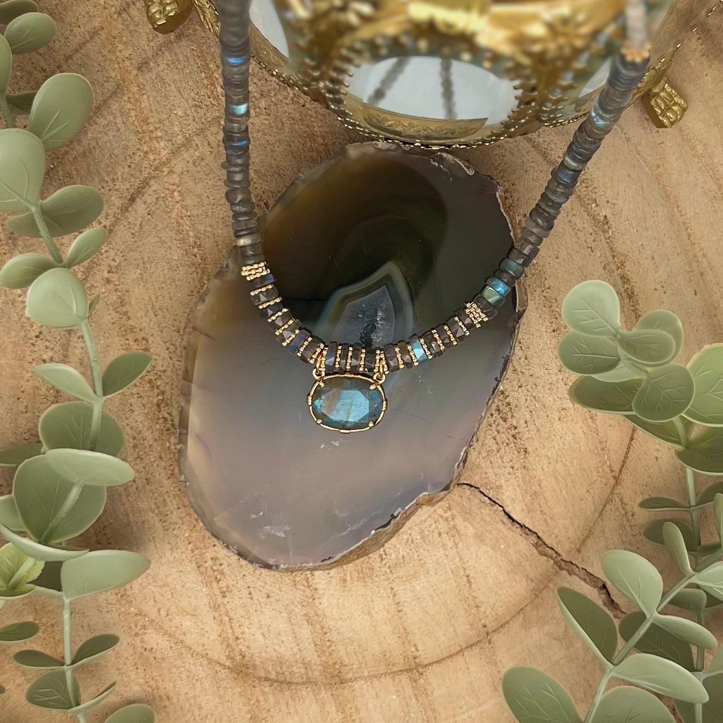 Collier Opéra Labradorite Au fil de lo