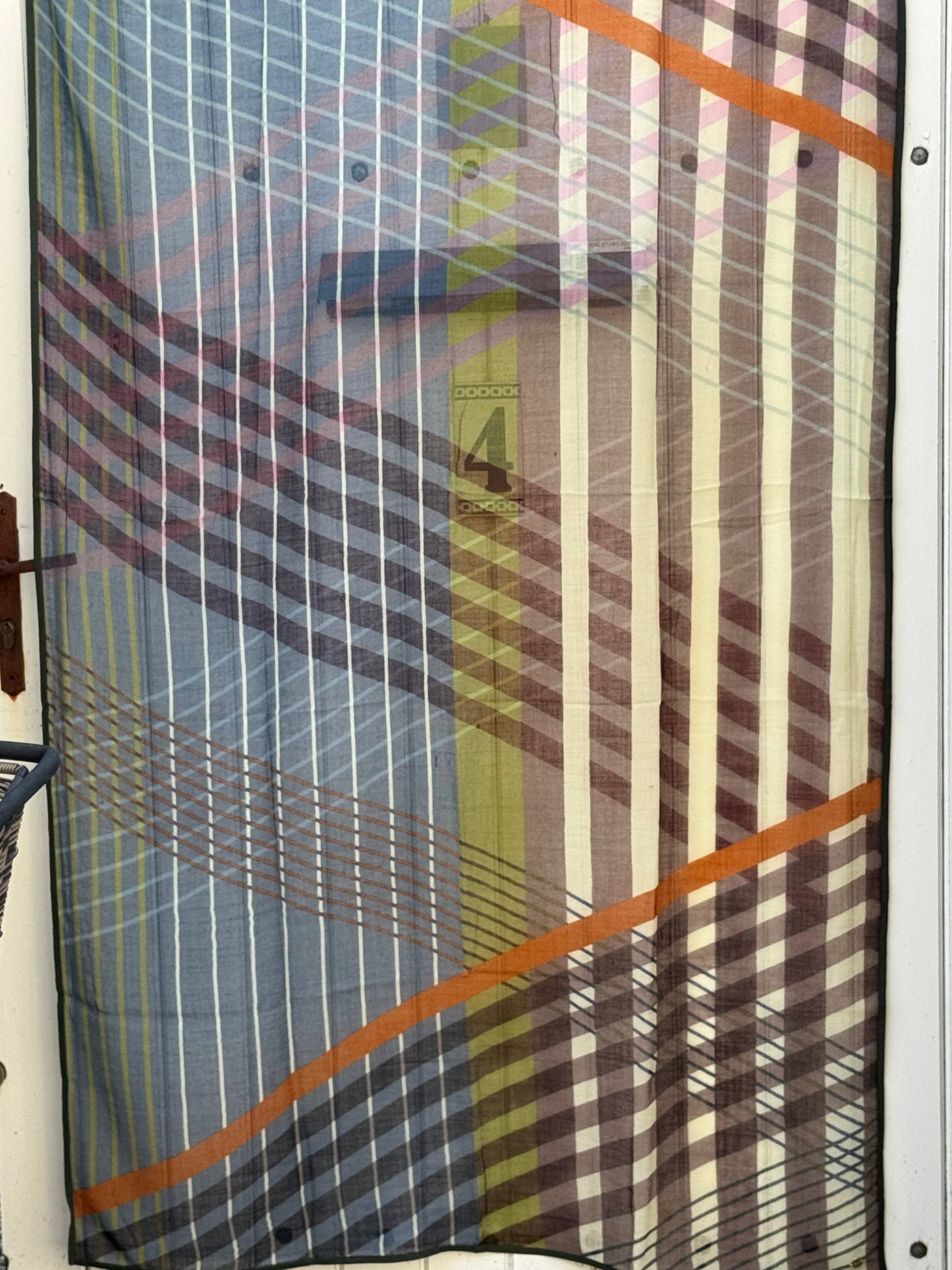 Foulard Indy Mauve Shalls Barcelona, 100% laine , foulard artisanal