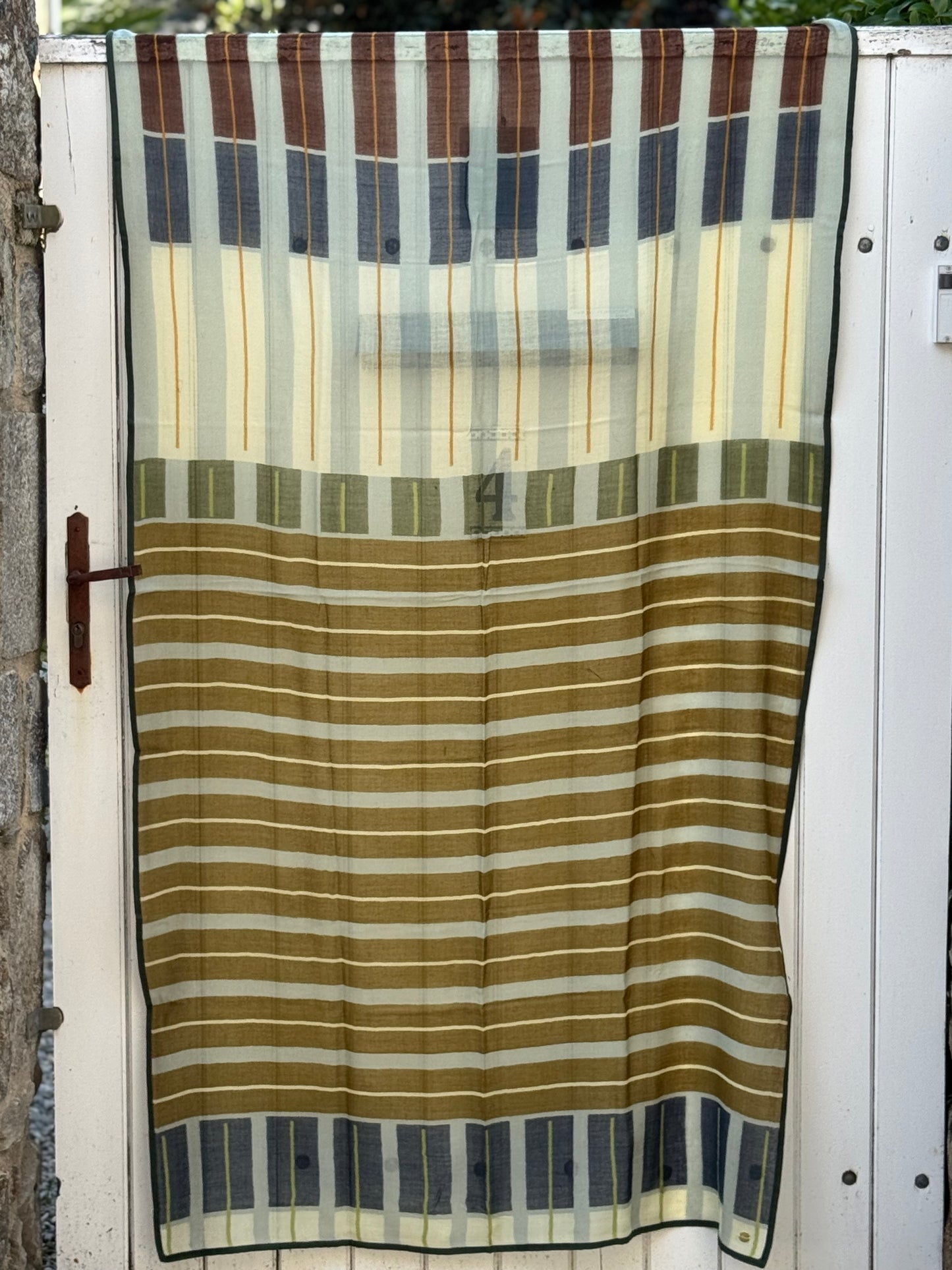 Foulard Kenia de Shalls Barcelona, 100% Laine, foulard artisanal