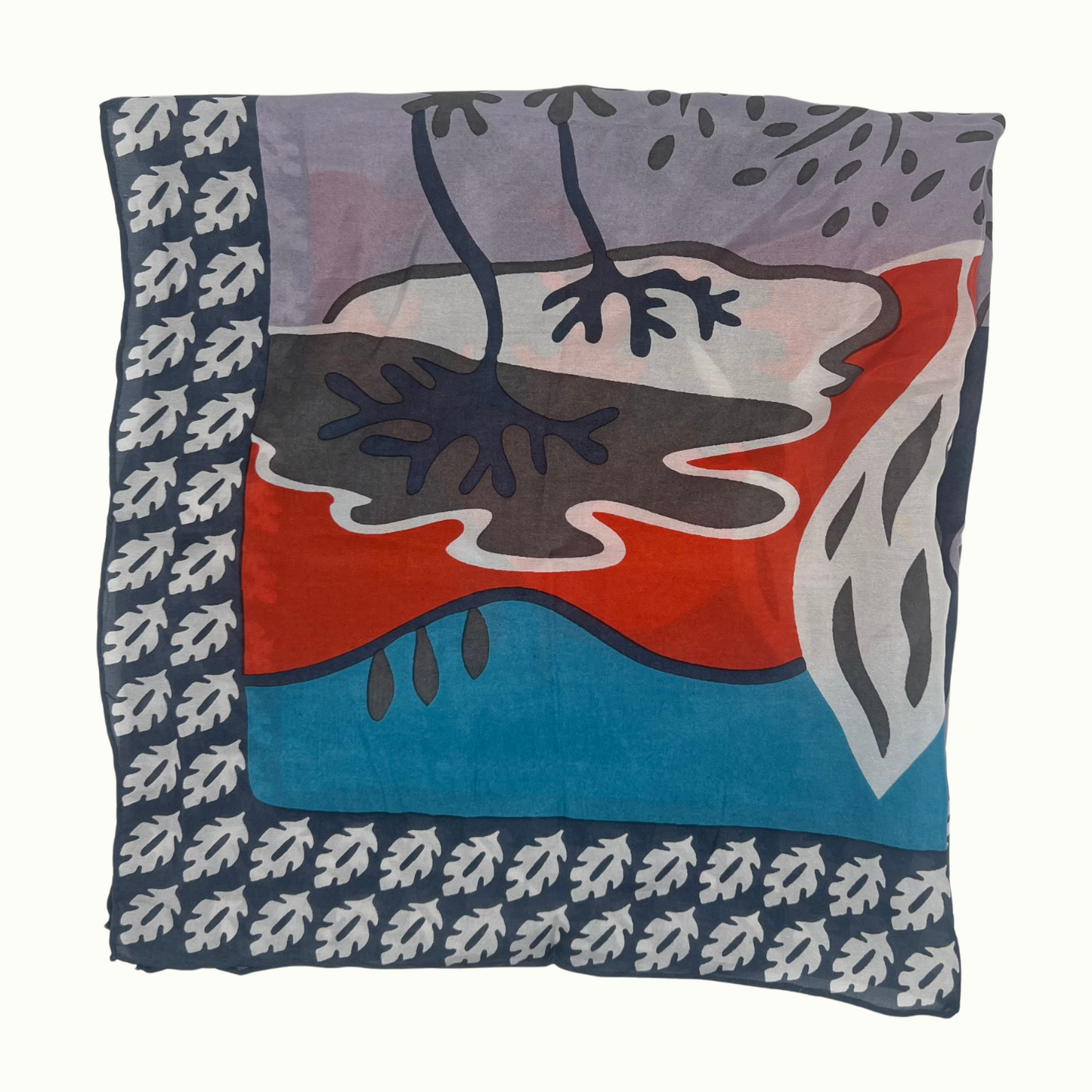 Foulard carré de soie Toscane de la marque Les Belles Vagabondes, 100% Soie, Made In India