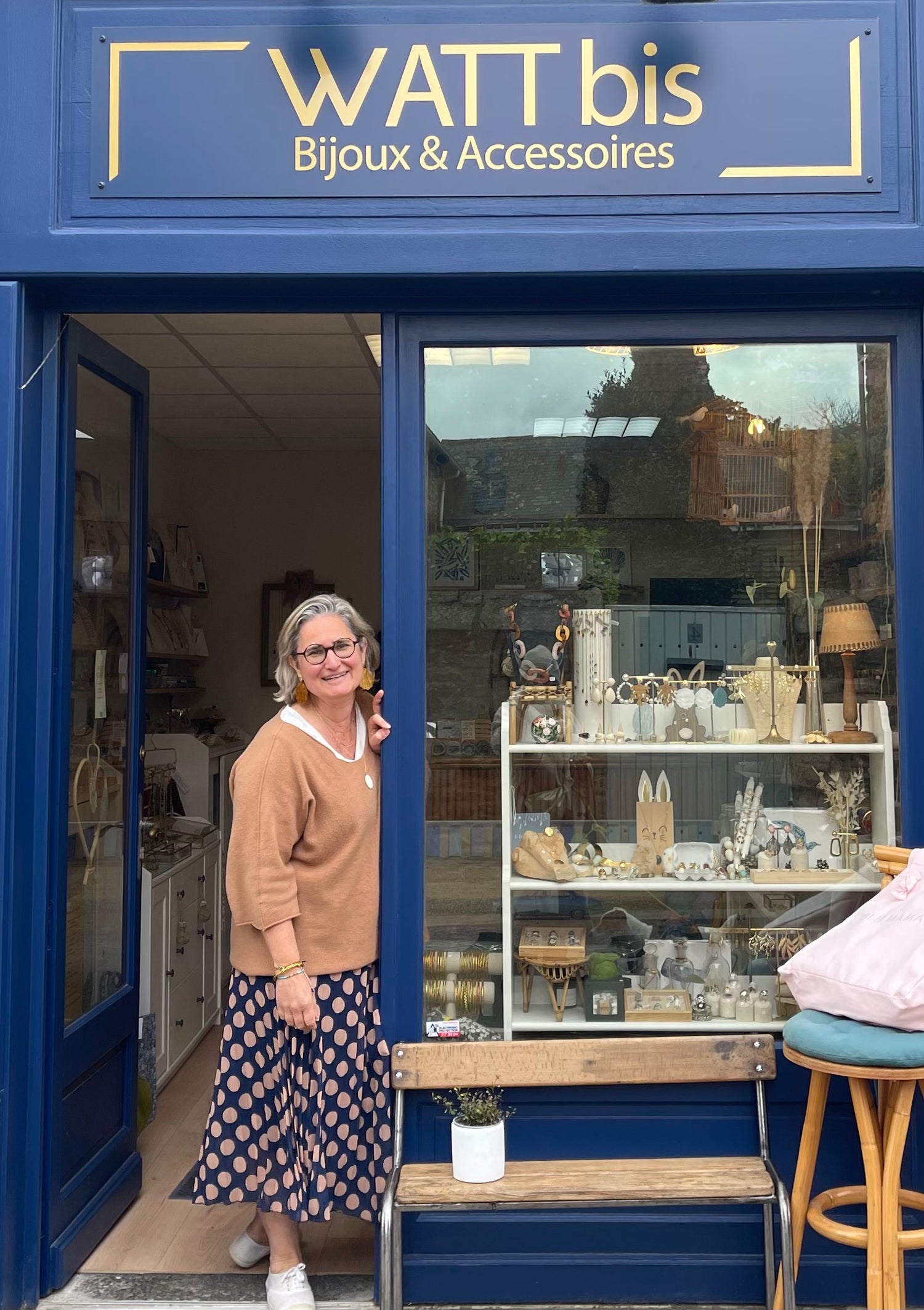Sandrine Legrix, fondatrice de Watt Bis boutique bijoux créateurs Saint-Briac-sur-Mer
