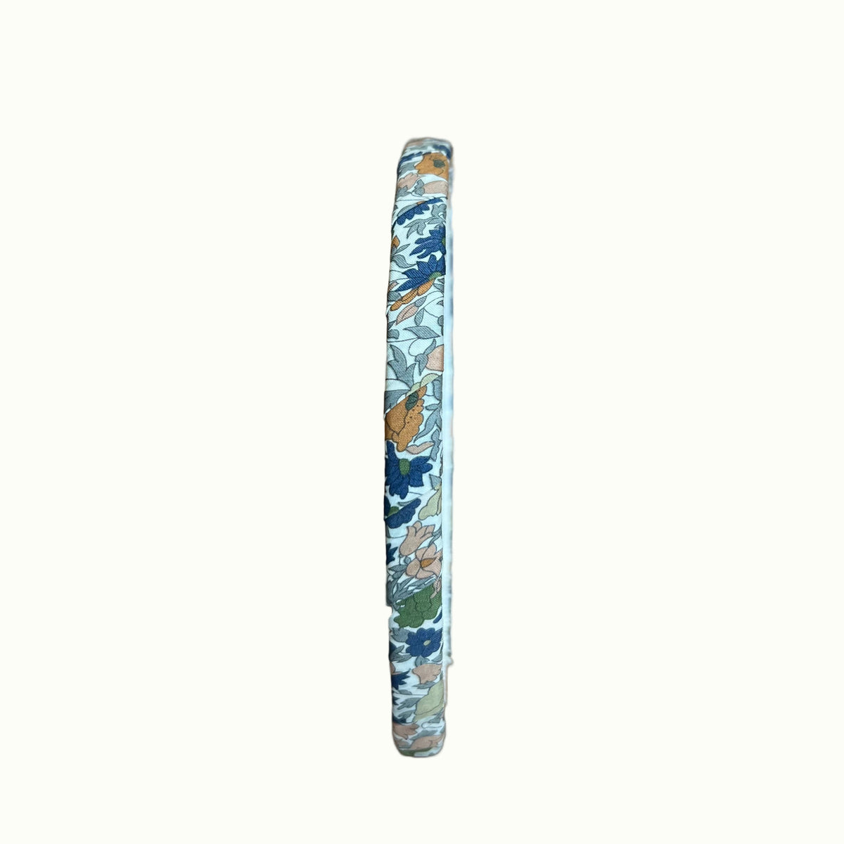 Serre-tête fin en liberty, bleu foncé, accessoire petite fille, marque au royaume des filles, accessoire cheveux enfant.
