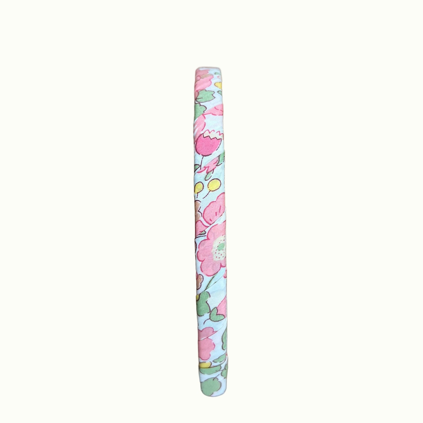 Serre-tête fin en liberty, rose, accessoire petite fille, marque au royaume des filles, accessoire cheveux enfant.