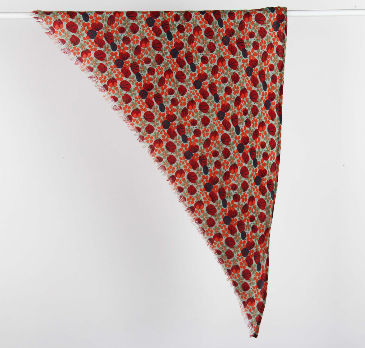 Foulard triangle en laine Florilège Les belles vagabondes