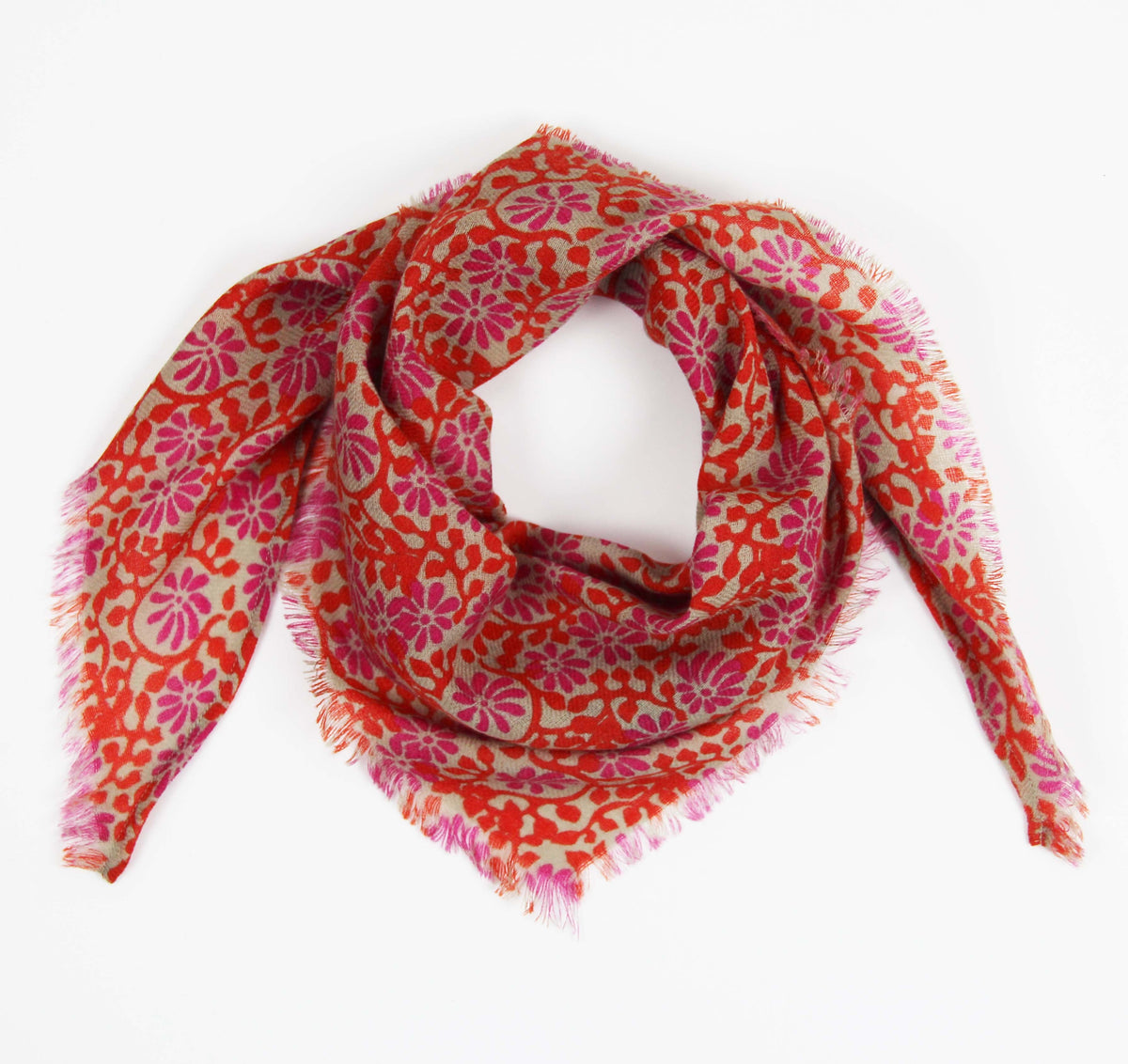 Foulard triangle en laine Suzanne Les belles vagabondes