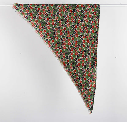 Foulard triangle en laine Florilège Les belles vagabondes