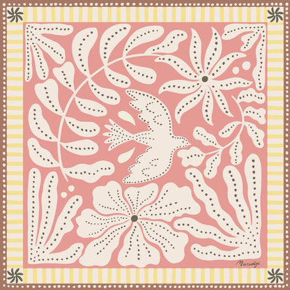 FOULARD COTON ROSE LIBERTE Maradji