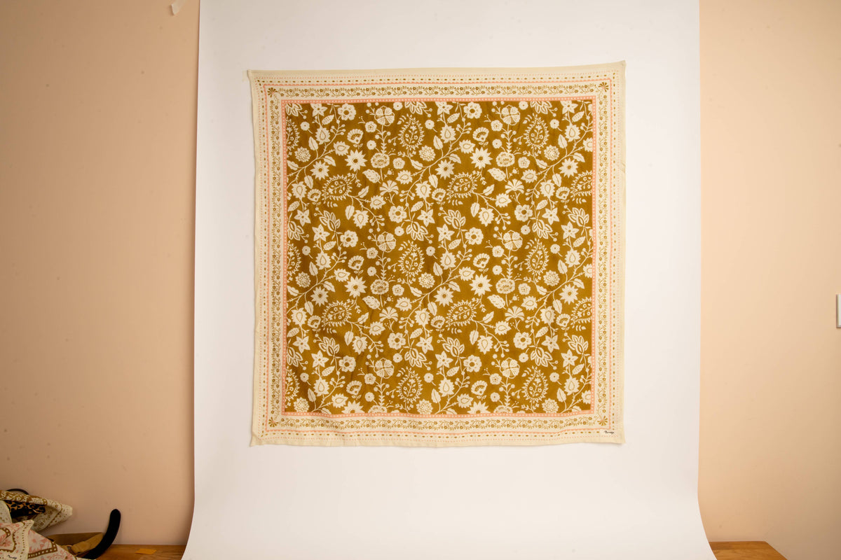 FOULARD TWILL DE COTON BRONZE INDIENNES Maradji
