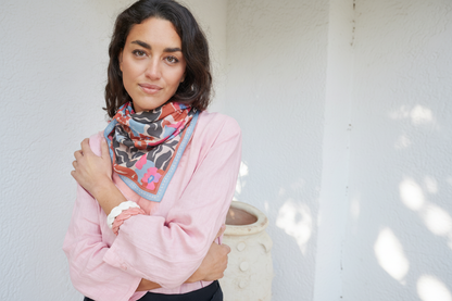 FOULARD COTON AZALEA BLUE Maradji