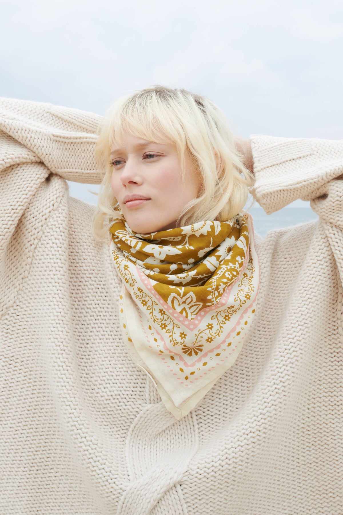 FOULARD TWILL DE COTON BRONZE INDIENNES Maradji