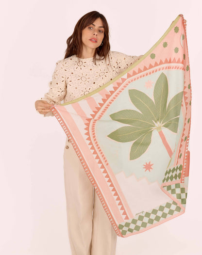 FOULARD COTON KAKI RIAD Maradji