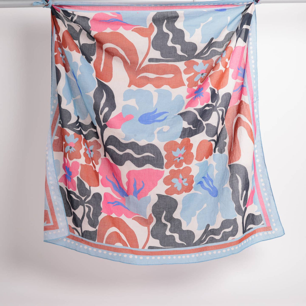 Foulard en coton Azalea Bleu Maradji