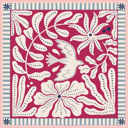 FOULARD COTON FUSCHIA LIBERTE Maradji