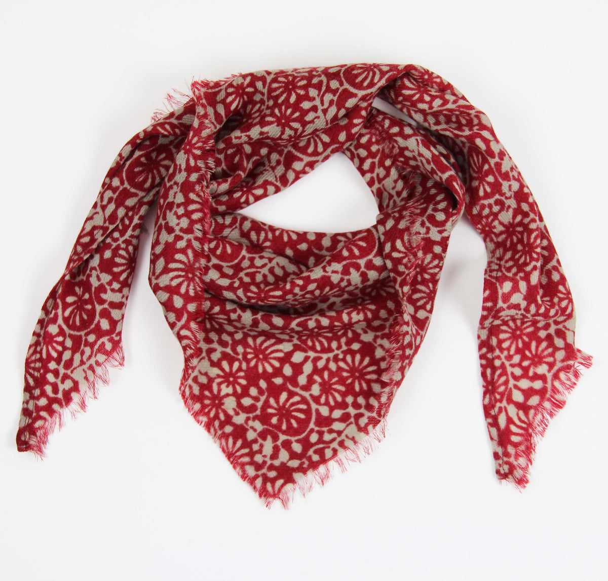 Foulard triangle en laine Suzanne Les belles vagabondes