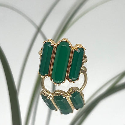 Bague Pierre Onyx vert