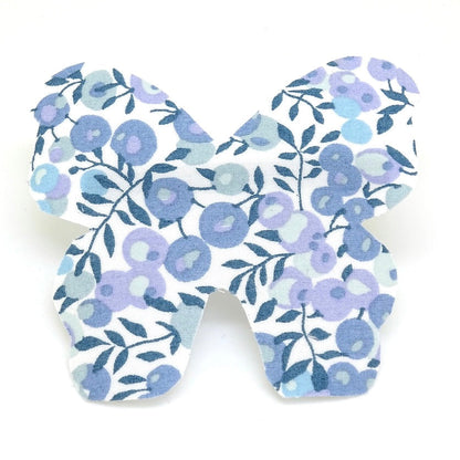 Barrette Papillon liberty, violet clair, Au royaume des filles, accessoire cheveux, barrette à clip, barrette petite fille, barrette liberty