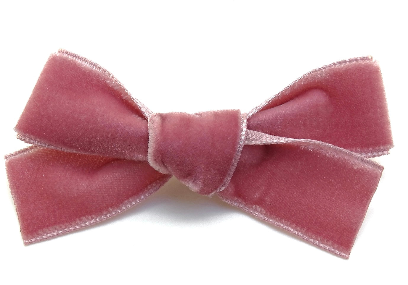 Barrette noeud velours, rose , Au royaume des filles, accessoire cheveux, barrette à clip, barrette petite fille, barrette velours