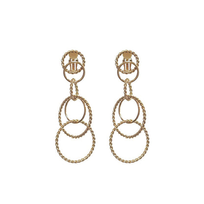 Boucles d'oreilles Deva en clip,boucles d'oreilles longue pour femme , boucle d'oreilles made in france, boucles d'oreilles créateur français